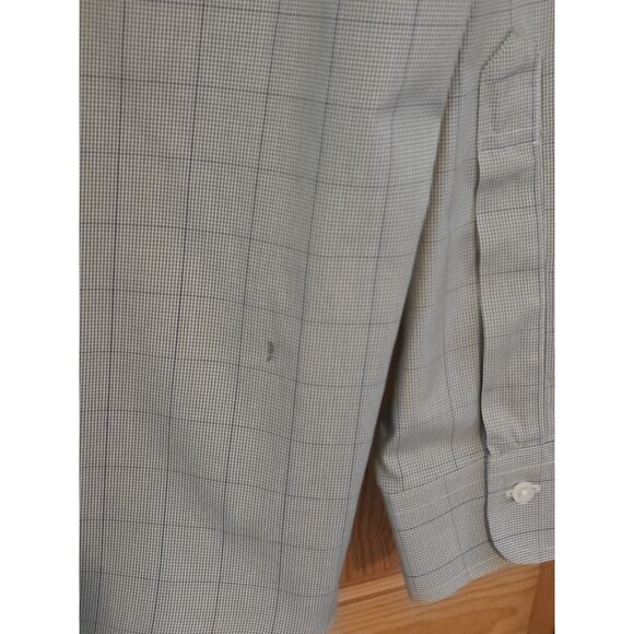 Brooks Brothers Shirt Mens 17.5 36 Green Plaid Houndstooth Button Up Long Sleeve - Picture 12 of 12